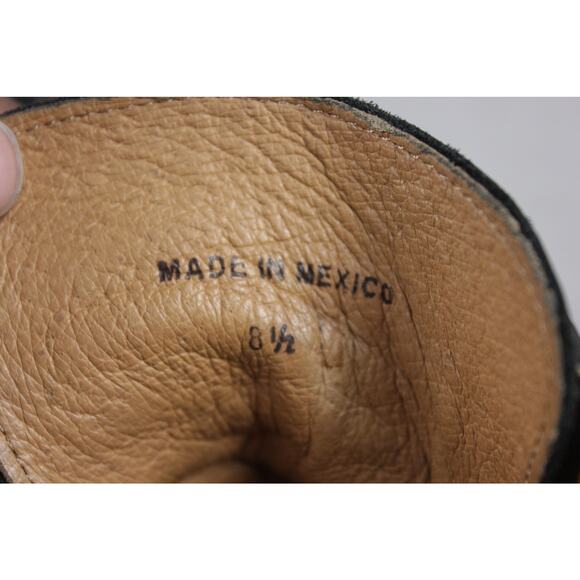 J.D. Fisk Phinney Black Ankle Boot Wingtip Brogue/Oxford Leather Mens 8.5 - Picture 9 of 13